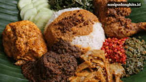 nasi padang daun pisang